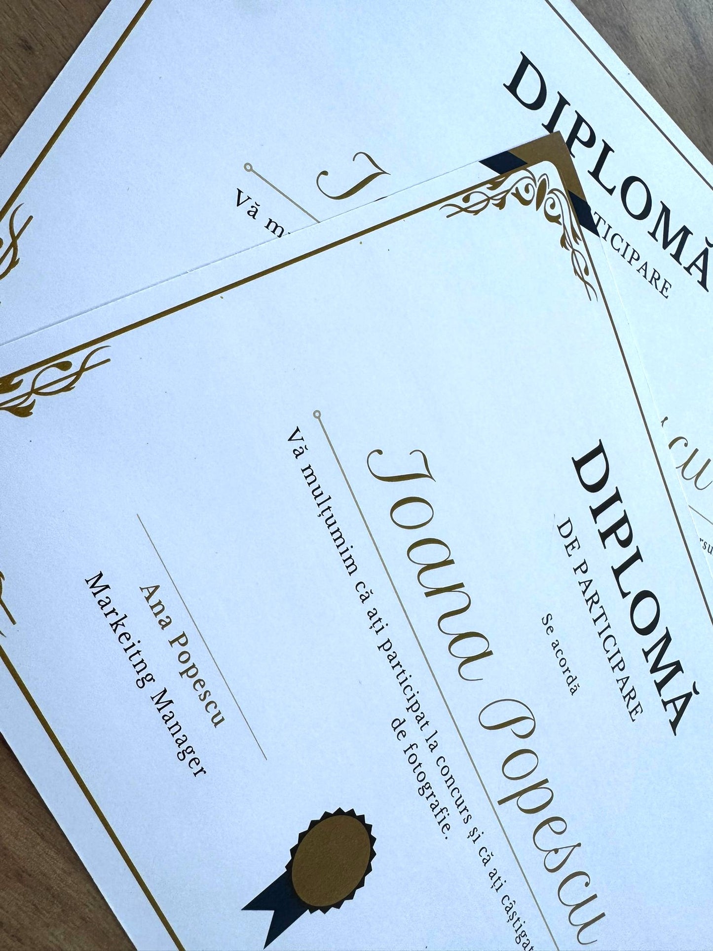 Diplome de concurs de participare  A4 carton 300g